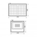 Соларен LED прожектор с дистанционно управление 60W 6400K IP65 ISOLA