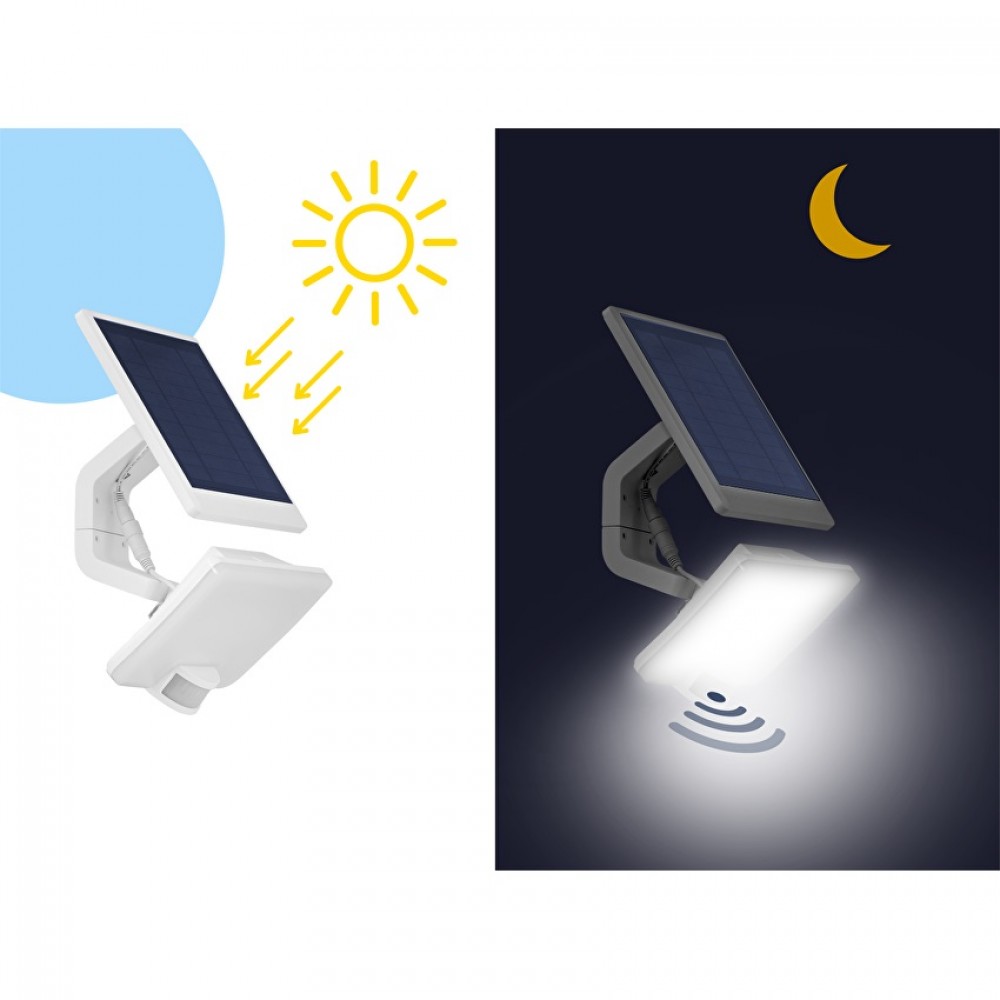 Соларен LED прожектор с датчик за движение 11W 5000K  IP54 ULTRALUX