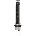 Разклонител за плот 3ка 2хUSB 2м. H05VV-F 3х1,5 Tower Power 1396200013