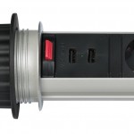 Разклонител за плот 3ка 2хUSB 2м. H05VV-F 3х1,5 Tower Power 1396200013