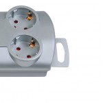 Разклонител 10 гнезда 2м. H05VV-F 3х1,5 с ключ сив 1153390120