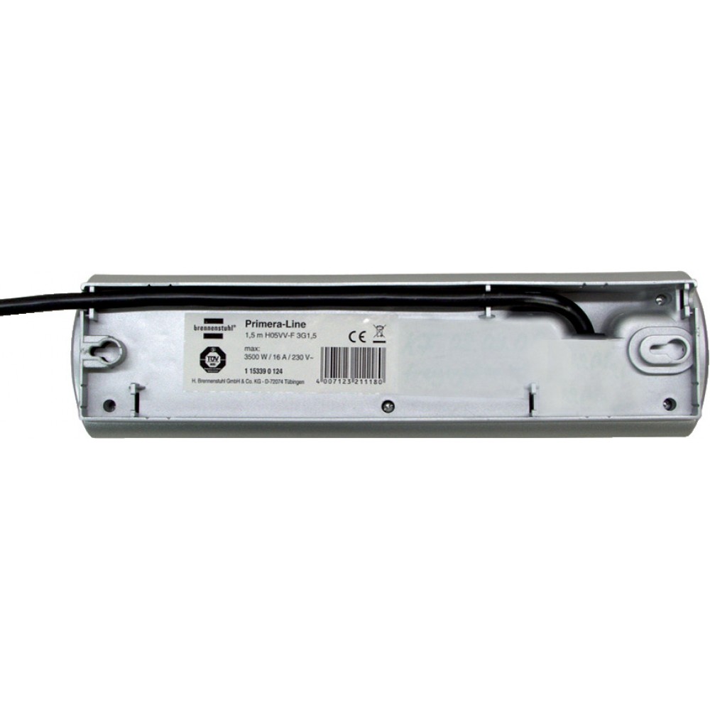 Разклонител 10 гнезда 2м. H05VV-F 3х1,5 с ключ сив 1153390120