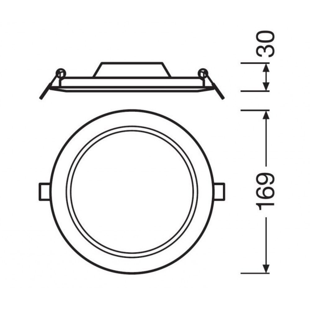 LED луна кръг 220V 12W 4000K бяла DN155 LEDvance Osram