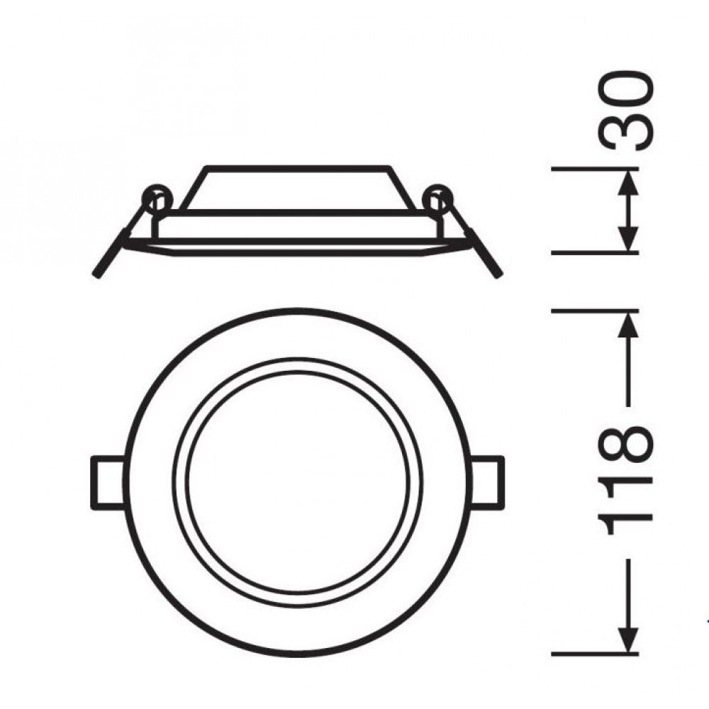 LED луна кръг 220V 6W 4000K бяла DN105 LEDvance Osram
