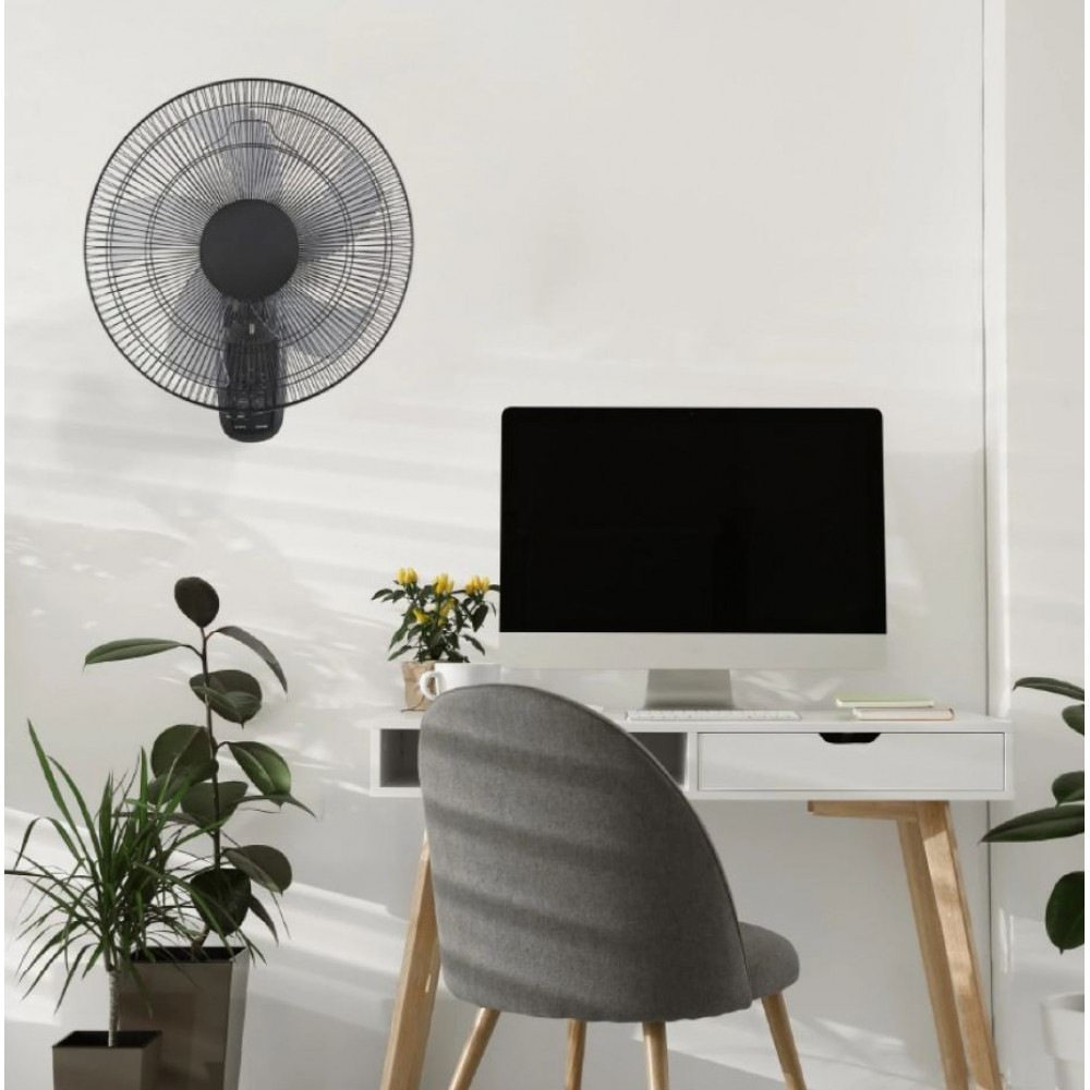 Вентилатор за стена с дистанционно управление 220V/60W 18" черен